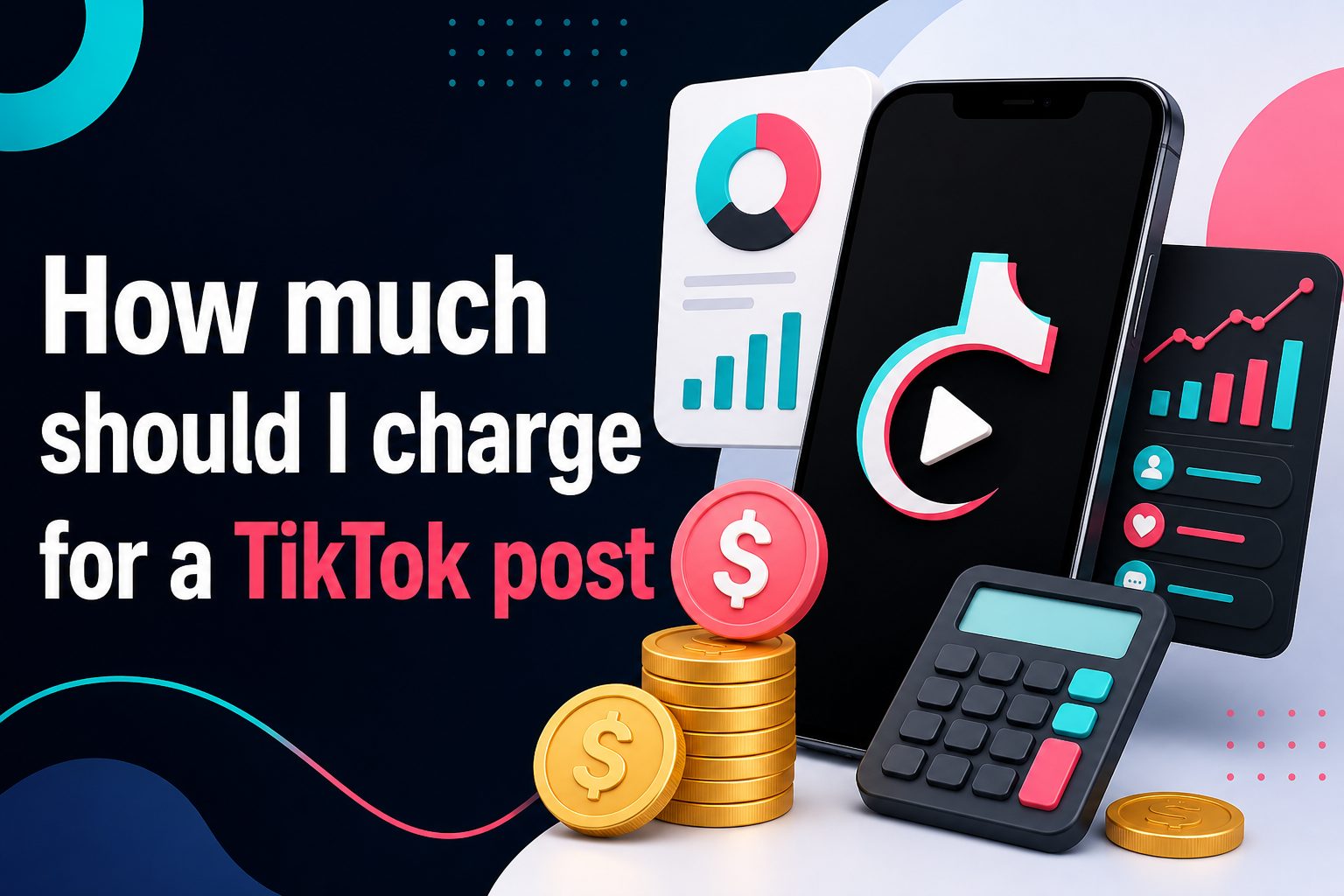how-much-should-i-charge-for-a-tiktok-post-e1309 Creator filming a TikTok video while reviewing post pricing notes