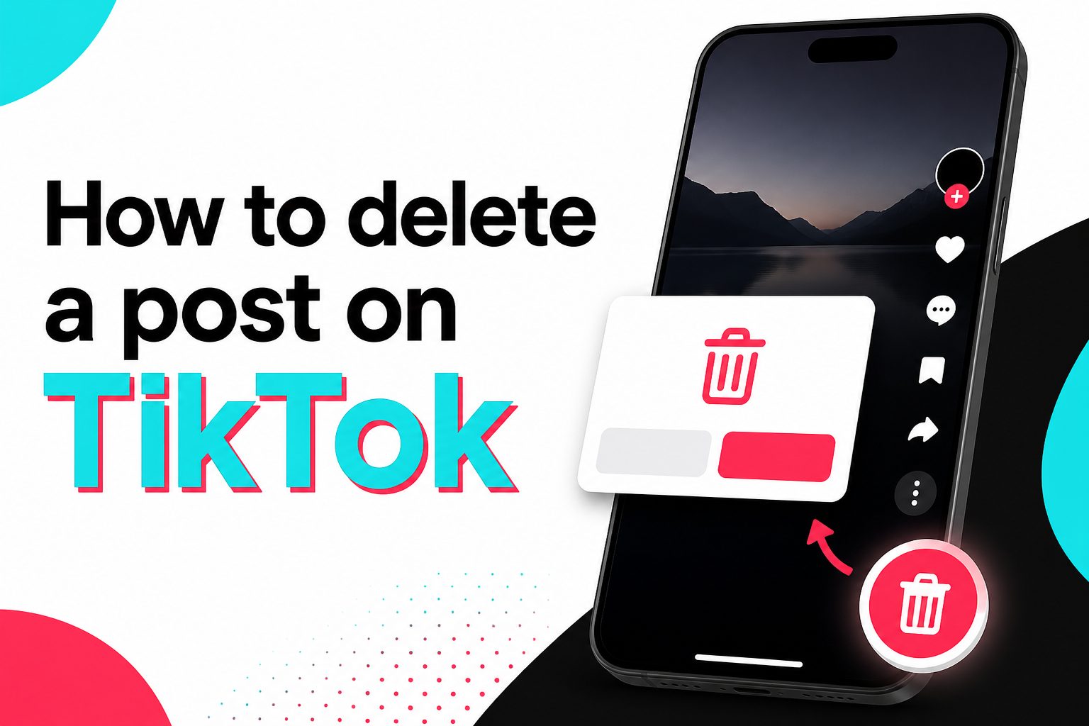 how-to-delete-a-post-on-tiktok-e1310 Person reviewing TikTok video options on a smartphone before deleting a post